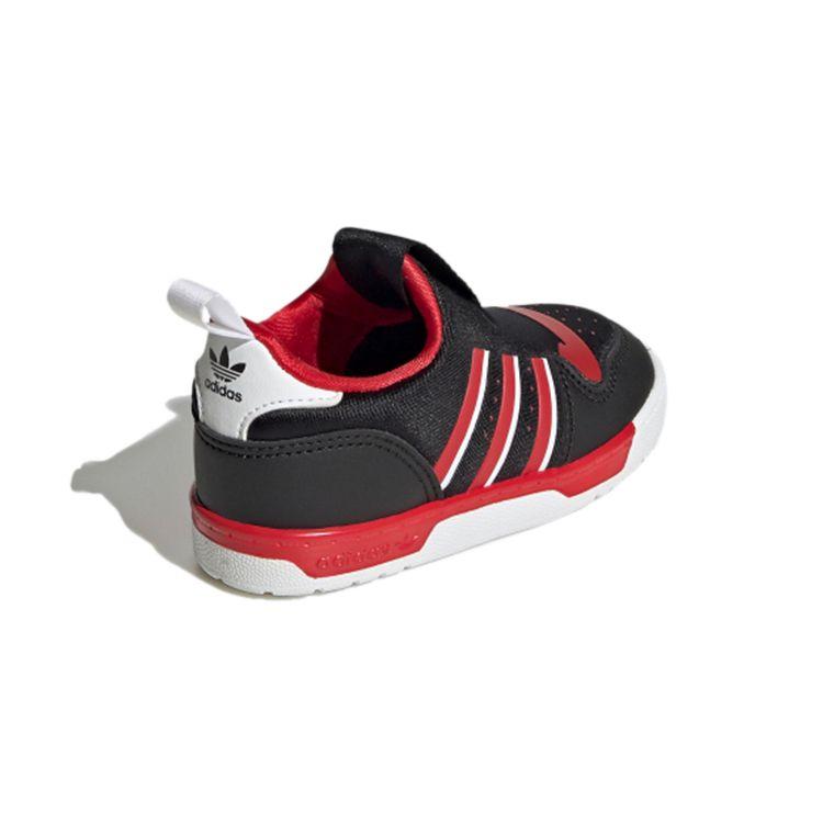 Adidas Originals Rivalry Low 360 Trendy Comfortable Low-Top Walking Shoes Baby Shoes Black Red FV7213