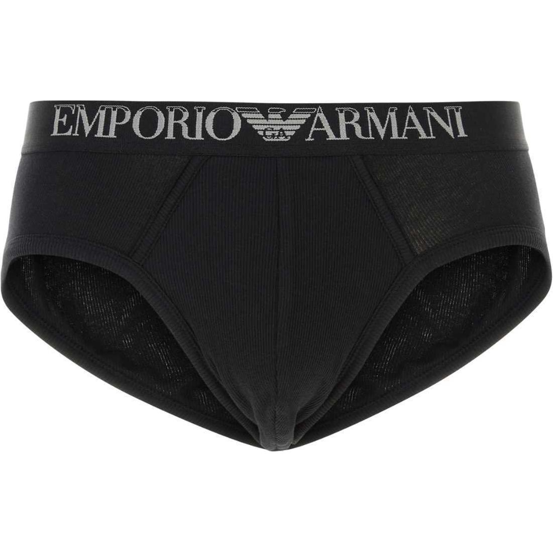 

Emporio Armani Letter Logo Printed Boxer Briefs 2-Pack Men underwear Black 1120794-R5020-7320 M