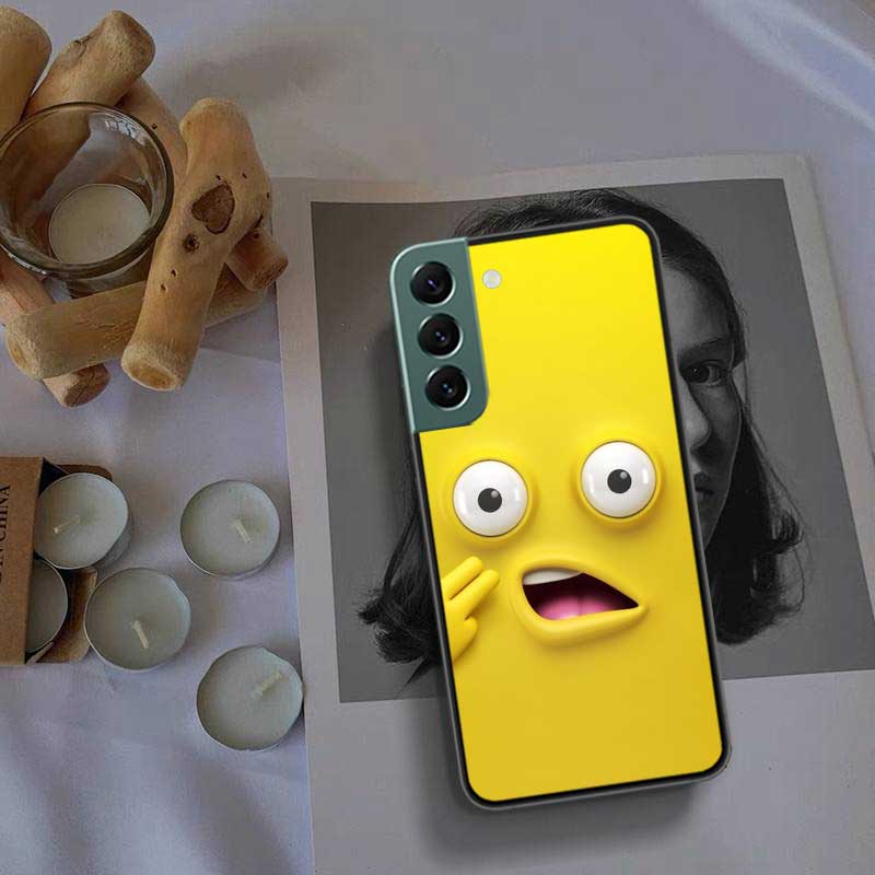 3D Grappig Gezicht Zachte Telefoonhoesje Voor Samsung A02 A03 A03S A04 A04S Galaxy A55 A35 A25 A15 S10 Lite A9 A8 A7 A6 Plus A90 A80 Hoesje T