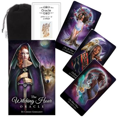 Kancharo 39-Card Oracle Card Set, Tarot Card Reading [The Witching Hour Oracle], Includes Japanese Oracle Card Basic Instructions & Pouch (Authentic)