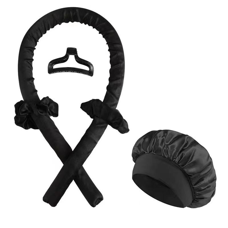 

5 шт./набір Жіноча плойка для завивки без нагрівання, пов язка на голову для завивки волосся без нагрівання, робить волосся м яким, блискучим, інструменти для перукарського мистецтва, аксесуари, жінка чорний