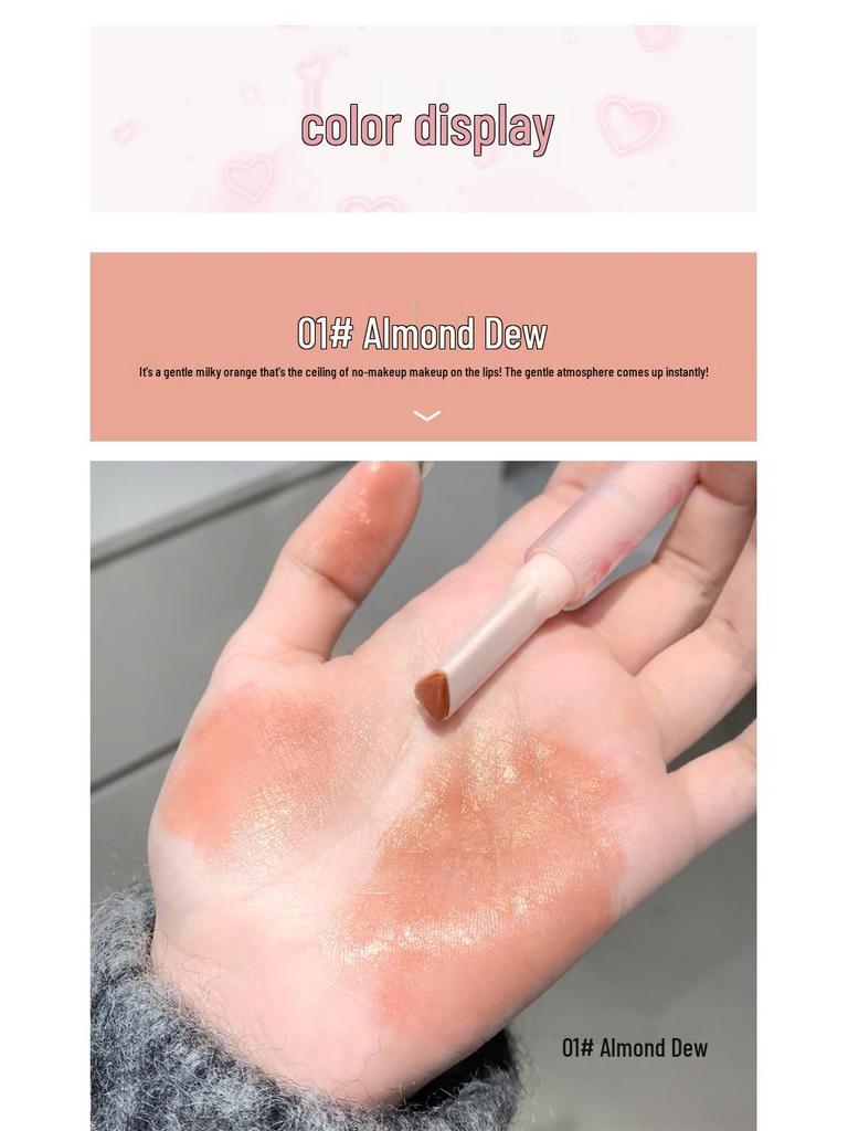 Gege Bear Lipstick Set: Moisturizing, Glossy Jelly Finish with Floral Hues for a Girly Look