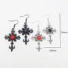 Gothic Hip Hop Rock Cross Crystal Earrings Aesthetic Accessories Jewelry Gift