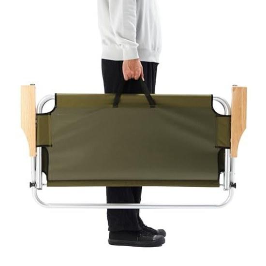 Coleman Bench Relax Folding Olive Approximately 3.8kg Outdoor Chair Camping Garden Living Weight Capacity 160kg