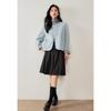 VICTORIA&VERA Women's MIU Style Pleated A-Line Skirt