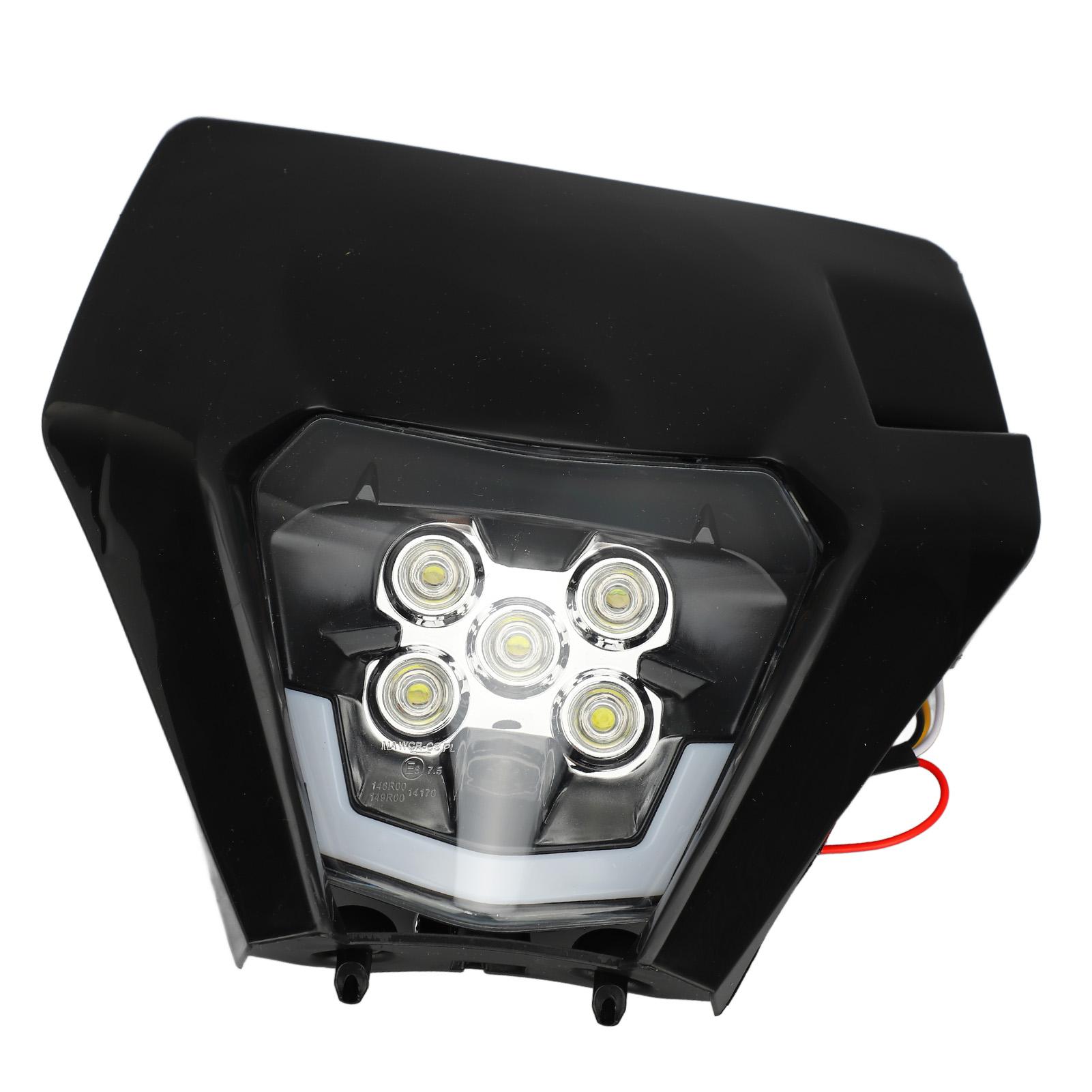 12V Off Road Motorcycle Headlights High Brightness LED Headlamp with Fairing for Dirt Bike Light Modification