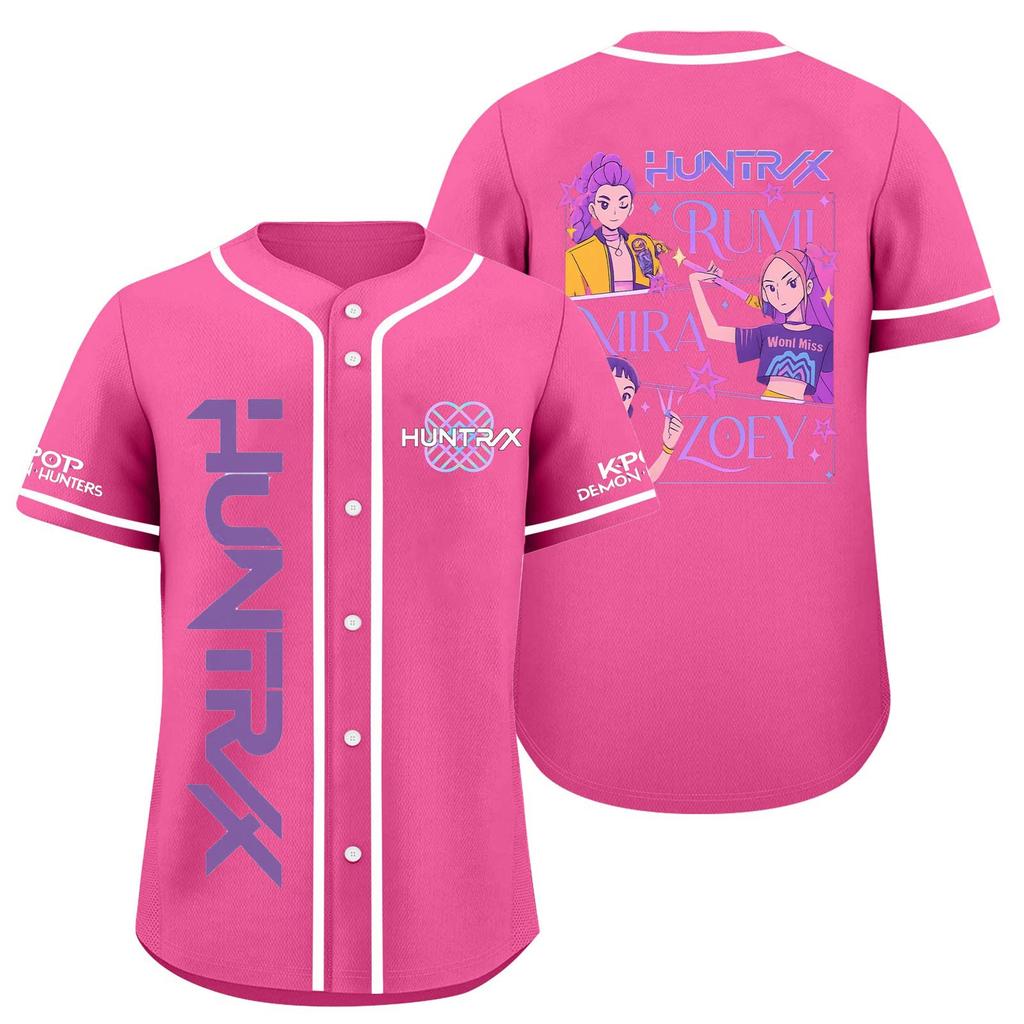 Children's Casual Cartoon Print Short-sleeved Baseball Jerseys Children's Sportswear Top