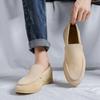 Retro British Anti-velvet Leather One-pedal Loafers Men's Korean Version of Business Casual Soft-soled Lazy Shoes 8253-R