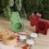 Plaster Candle Holder Silicone Mold Christmas Themed Candlestick Mold Gypsum Candle Stand Jewelry Crafting Mould