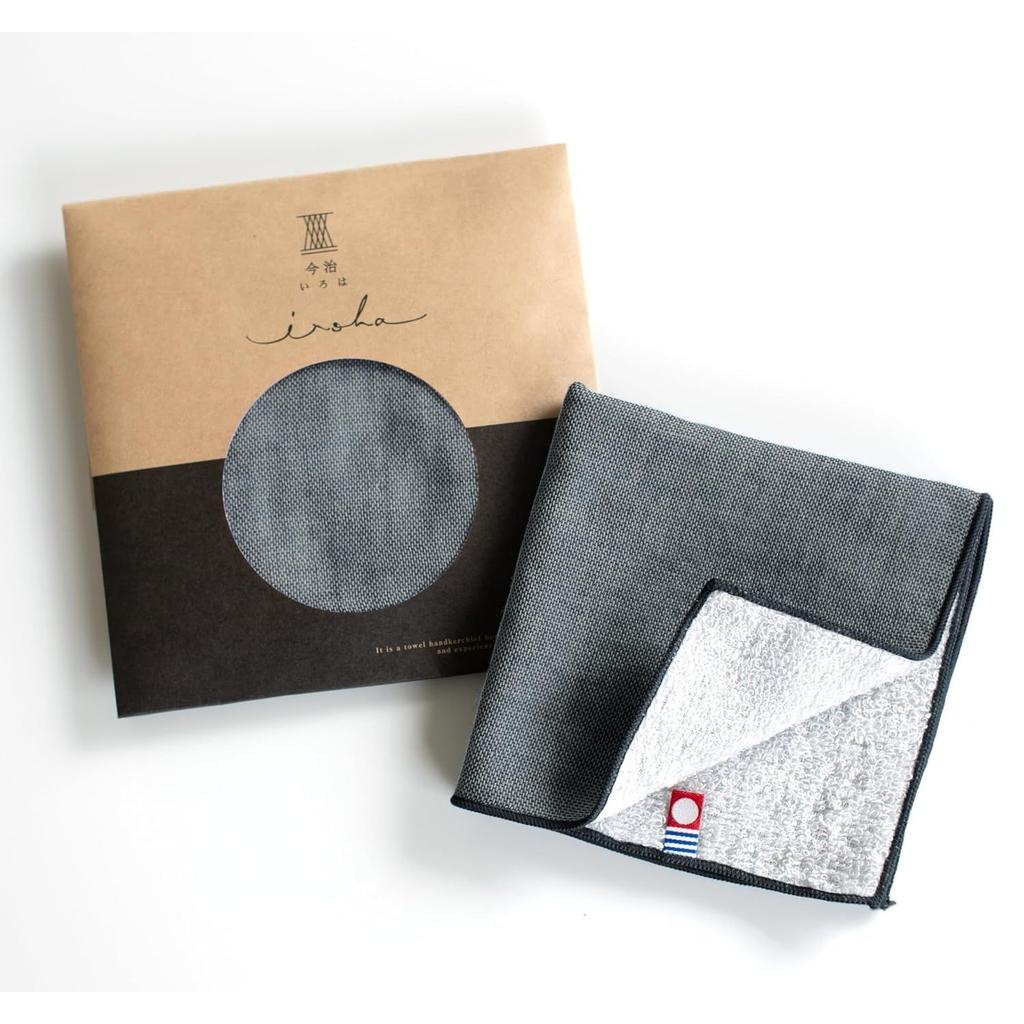 Top Factory Imabari Towel Handkerchief Men Women 25cm25cm Gift Brand Cotton Set Iroha Plain Gauze Black