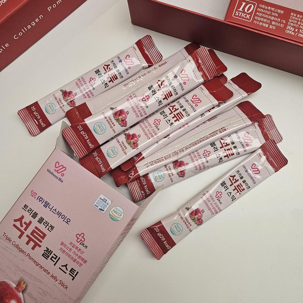 [Wellness Bio] Kollagen Granatapfel Gelee Stick 20g x 30