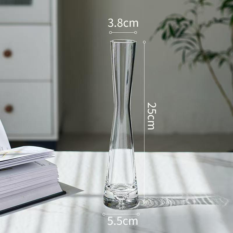 Mini Transparent Glass Test Tube Vase for Fresh Flowers - Desktop Ornament