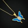 New Eye Shaped Three Dimensional Butterfly Pendant Necklace Three Dimensional Light Niche Accessory