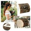Creative Ring Box Wooden Handmade Crafts Rustic Jewelry Storage Holder Personalized Ring Bearer Box Wedding Gifts