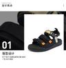 Kappa Sandals Summer Couple Men's and Women's Velcro Strap Sandals Outdoor Sports Beach Shoes