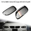 Front Bumper Hood Grills Glossy Black Single Slat Racing Grill Car Accessory For BMW 3-Series E92 E93 Coupe Cabrio 2010-2013 Facelift