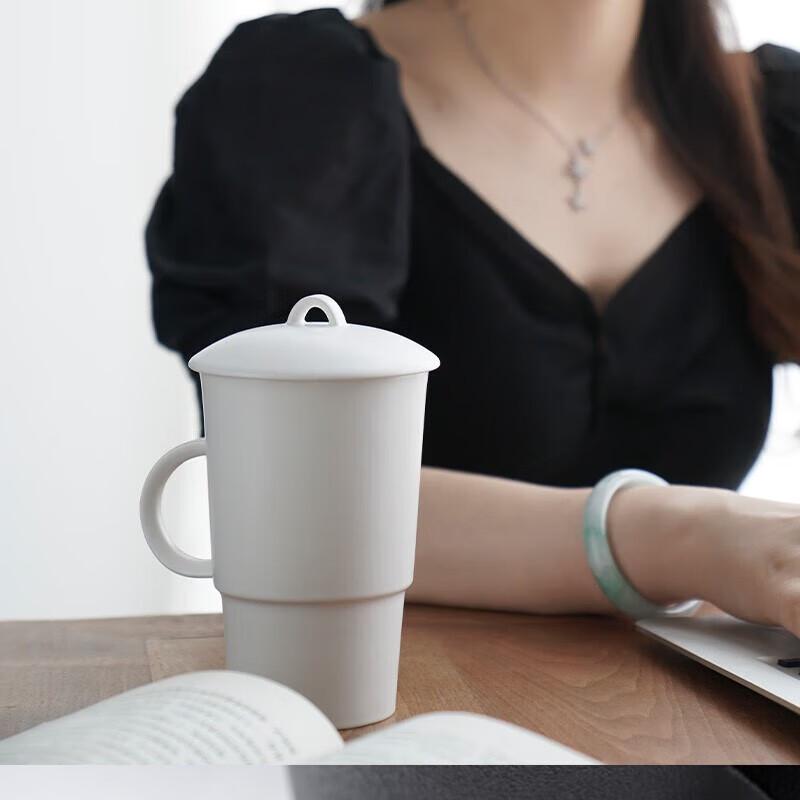 Wanqiantang Jingjie White Sand Glaze Ceramic Tea Mug