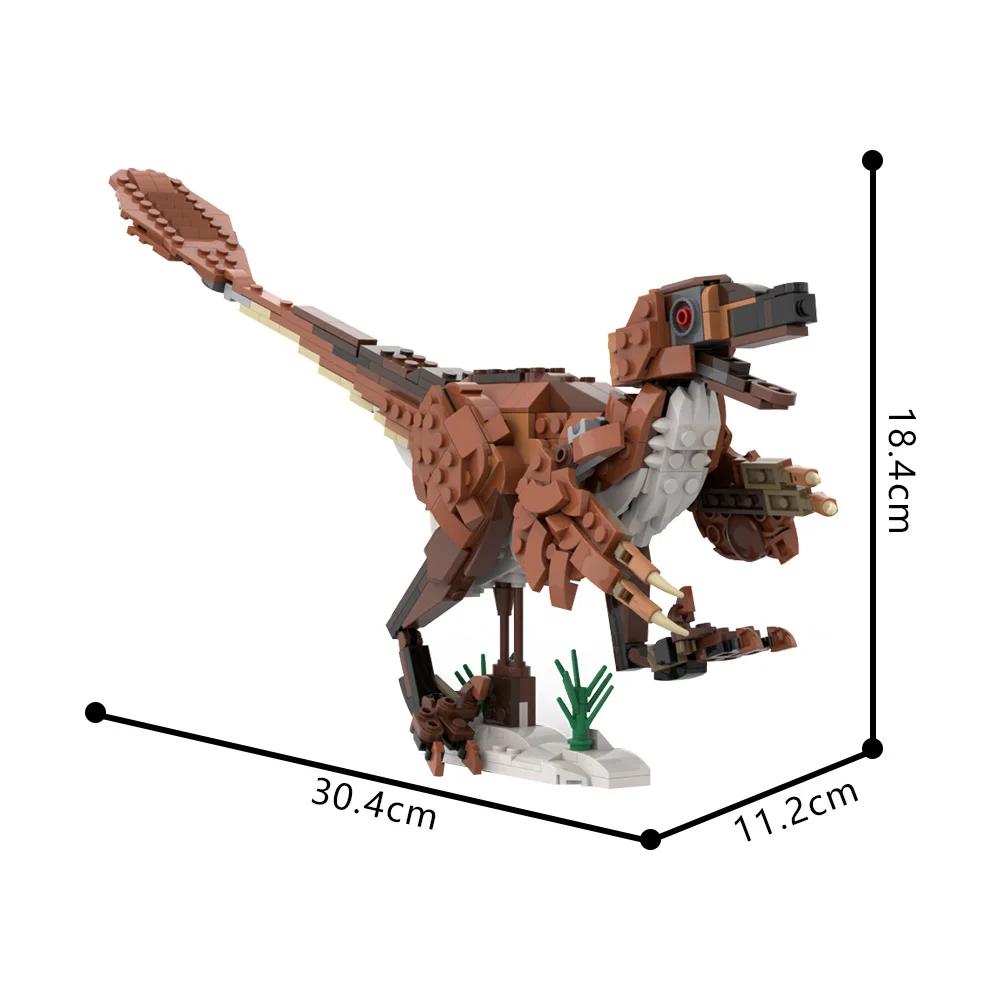 MOC Velociraptor mongoliensis Constructing Blocks Playthings Gift