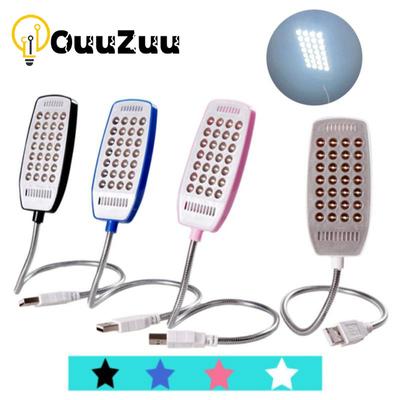 LED USB světlo na knihy Čtyřbarevná lampa na čtení Stolní lampa Ultra Jasná Flexibilní 28 LED pro Power Bank Osvětlení notebooku Notebook
