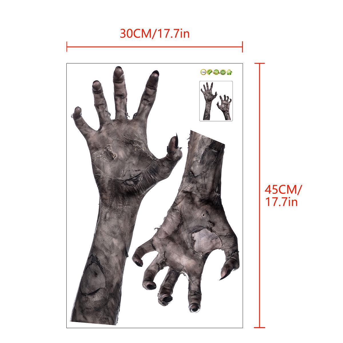 

Creative Ghost Hand Zombie Halloween Wall Sticker Horror Glass Window Living Room Bedroom Wall Sticker Home Decoration Accessory