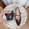 Pointed Toe with Mary Jane Shoes, Shallow Mouth Single Shoes, Autumn New Models, Small Inner Height Increase with Skirt Fairy