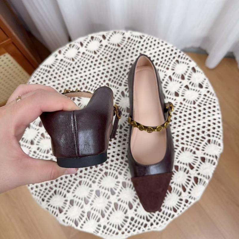 Pointed toe with Mary Jane shoes, shallow mouth single shoes, autumn new models, small inner height increase with skirt fairy