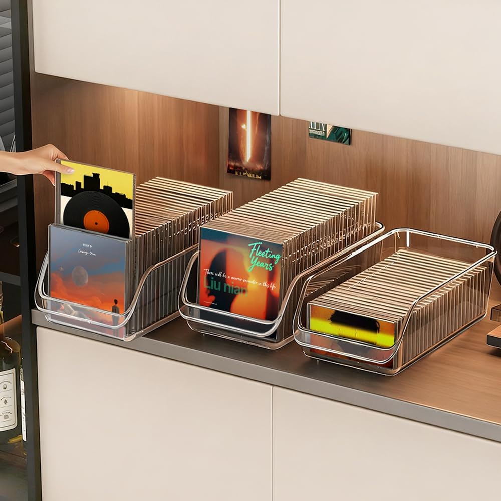 CD Storage Case 2 Pack, Clear CD Organizer, Hold Up To 48 Jewelry Cases