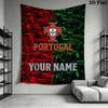 Name Custom PORTUGAL Wall Tapestry Aesthetic Wall Hanging Printed Fabric Blanket Decorative Tapestries for Bedroom Living Room Home Decor