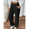 Pantaloni Eleganti da Donna a Vita Alta con Gamba Larga Comodi Casual o da Ufficio, Pantaloni dalla Vestibilità Rilassata