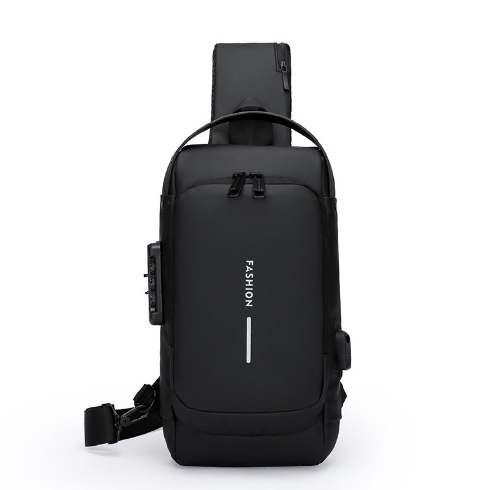 Password Lock Male Multifuctional Shoulder Bag Water Proof Sport Crossbody Bag  Motorcycle Use