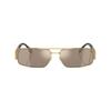 Versace Logo Sign Irregular Sunglasses Men's Gold 5695763 VE225710025A-gold 60