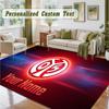Crystal Velvet Square Rug Custom NameMainz 05 Pattern Non Slip Home Floor Decor Rug
