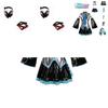 Hatsune Miku Vocaloid Pu Cosplay Top Kleid Krawatten Set für Weihnachtsshow