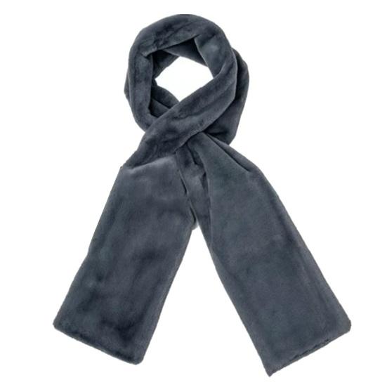 

Scarf with Invisible Zipper Solid Color Soft Comfortable Warm Unisex Winter Scarf Wallets Phones Pocket Faux сірий