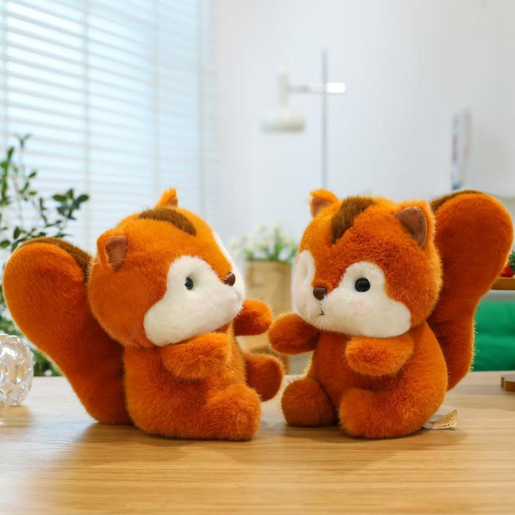 Cute Queer Squirrel Plush Toy Little Squirrel 8 Inch Grabbing Machine Doll Doll Gift Cartoon Animal
