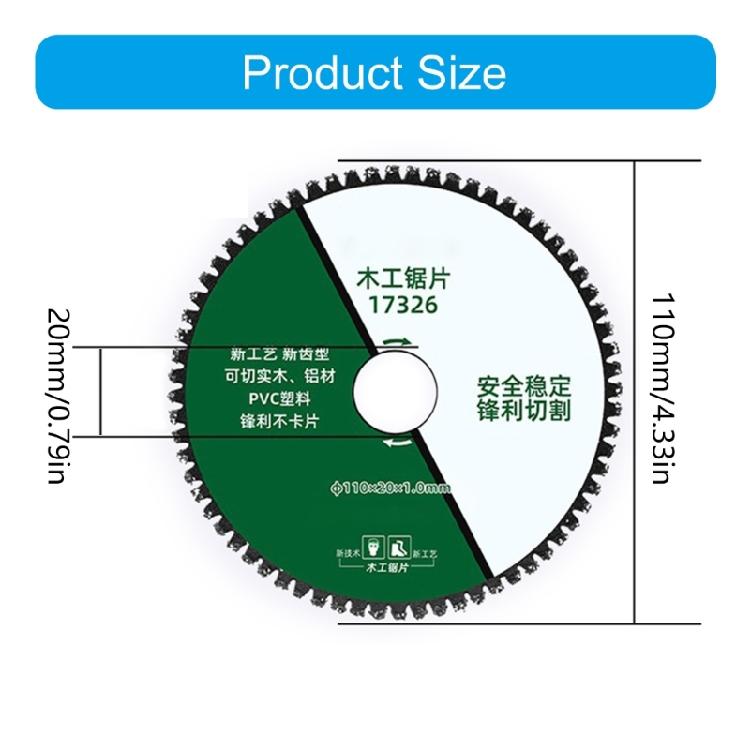 Reliable Steel Cut  Disc  Furniture Making Disc  110mm for enhances Performances in Woodcraft & Construction Tasks