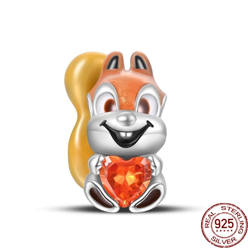 Copper Autumn Brown Music Squirrel Scarecrow Pumpkin Maple Leaves Charm Bead Women'S Bracelets Diy Jewelry Gift