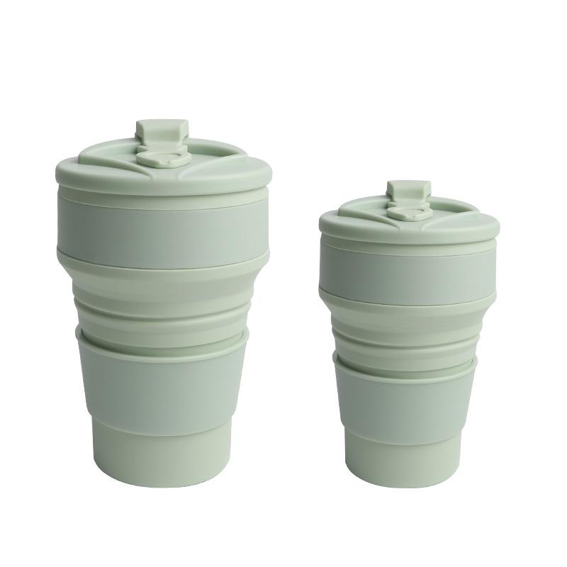 Collapsible Silicone Travel Mug, 500ML, Portable & Foldable Water and Coffee Cup