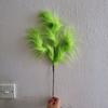 Christmas Green Hair Branch Furry Green Curly Picks Handmade Green Elf Stems for Xmas Tree Topper Holiday Home Decor