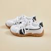 Women's Casual Chunky Platform Sneakers Faux Suede Lace-Up Non-Slip Walking Shoes for Women Comfortable Outdoor Work Running Shoes Tennis Sneakers