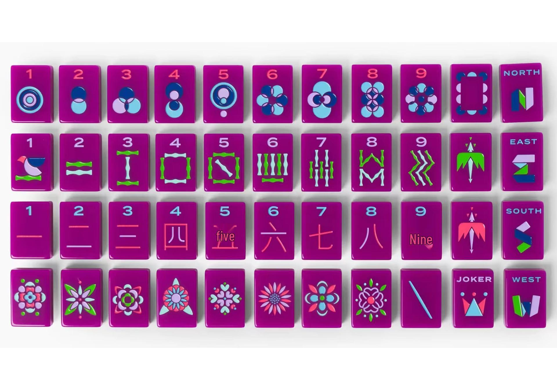 American Mahjong Tiles: Portable Acrylic, Single