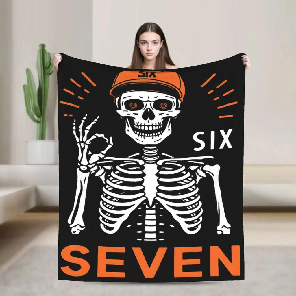 Soft Warm Flannel Throw Blanket for Kids Halloween Theme with Number Design Perfect for Sofa Bed or Picnic Use