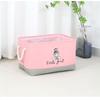 Girls Cute Fabric Storage Bucket 1Pcs Waterproof Storage Basket for Kids Clothes Toys Sundries Nursery Room Organizer