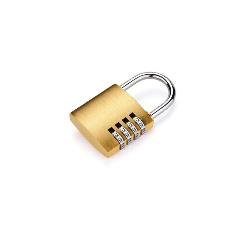 Anti-thief Brass Combination Padlock 4 Digit Luggage Padlock Code Combination Lock Outdoor Travel Combination Lock Copper