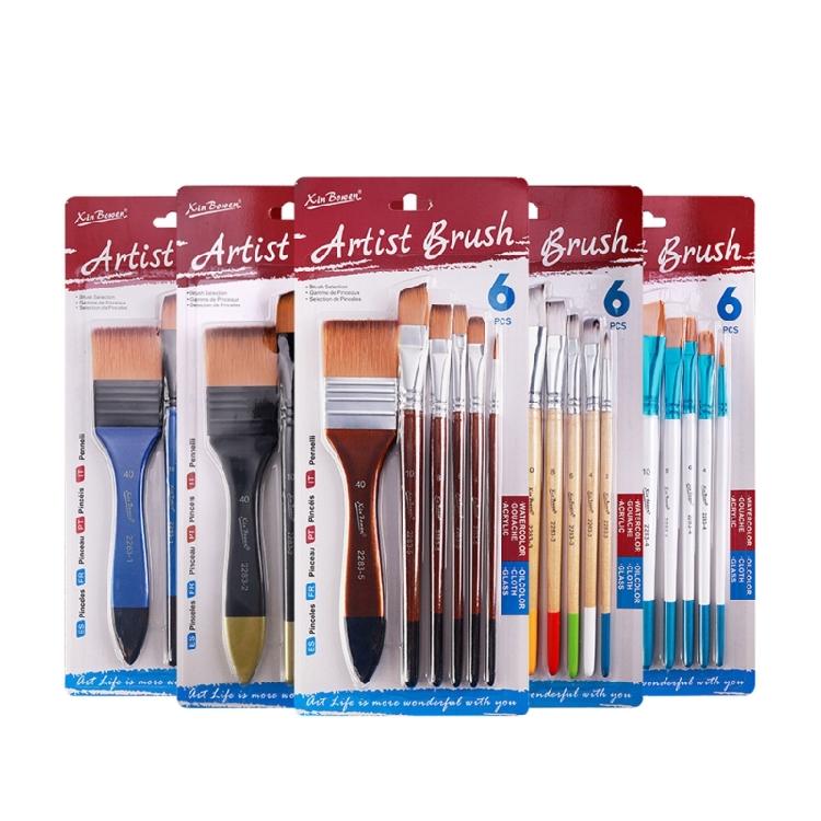 3 Set Nylon Hair Painting Brush Artist Paint Brush Watercolor Acrylic Paint Brush Drawing Supplies for Oil Painting