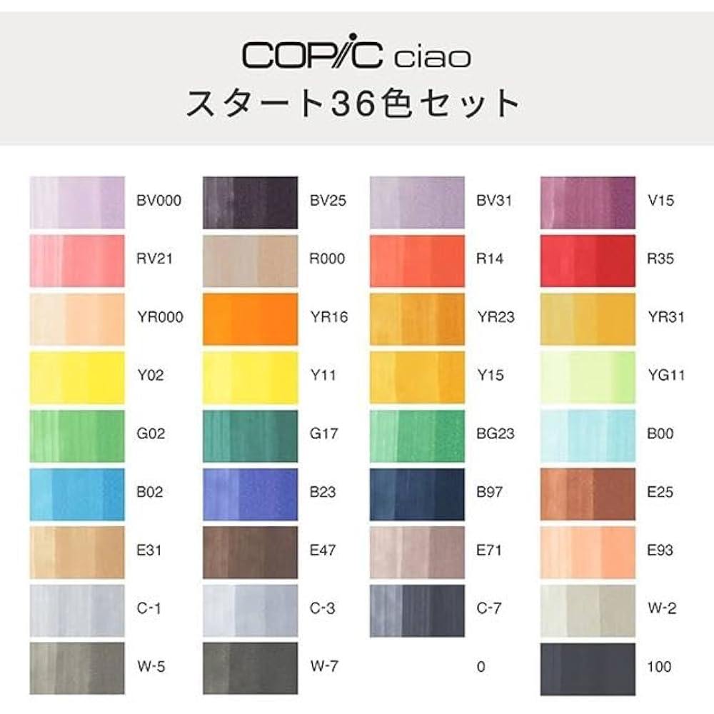 Copic (COPIC) Too Copic Ciao Start Box 36 Colors Made in Japan Multicolor Illustration Marker Mar...