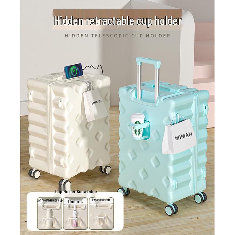 Mint Green Multifunctional ABS&PC Travel Luggage with TSA Lock