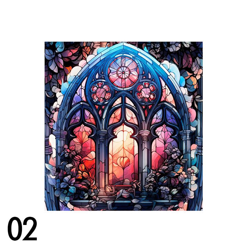 

Frosted Self Adhesive Painted Stickers European Church Door Window Glass Film Decal Wallpaper Home Decoration Door Stickers (as the picture,40x60cm)