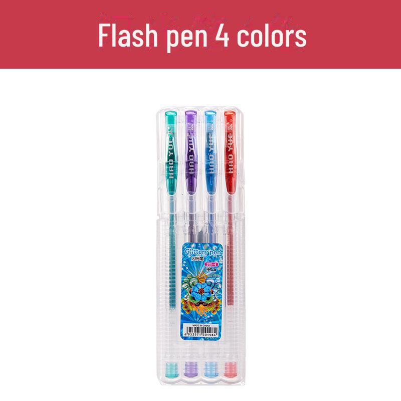 Flip-Top PP Box Color Gel Pen Set for Students