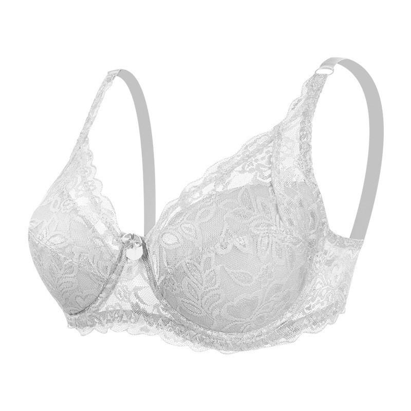Plus Size Lace Thin Cup Women S Bra For Daily Use 75C белый